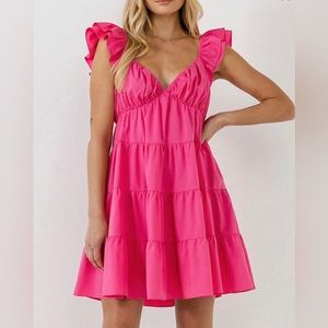 Ruffled Mini Dress from Express
